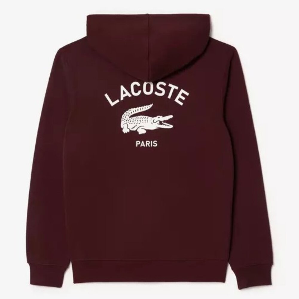Lacoste Fleece 'Brand New' Pullover Hoodie - Small